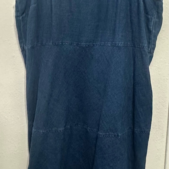 J. Jill Blue Midi Sheath Dress with Sleeveless Design and Scoop Neck - Picture 3 of 6